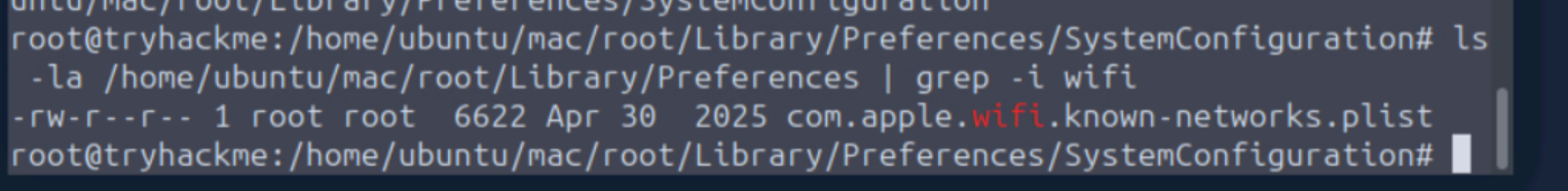 grep output locating com.apple.wifi.known-networks.plist